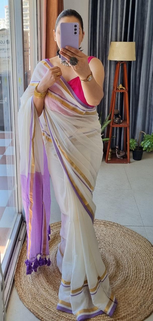 120 count mul mul saree