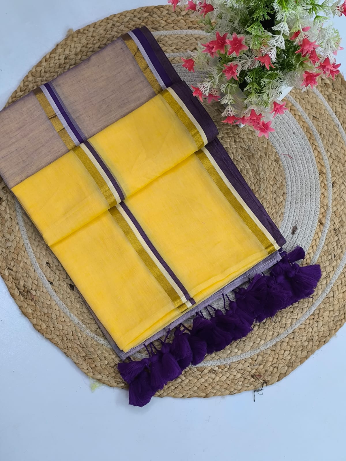 120 count mul mul saree - Image 9