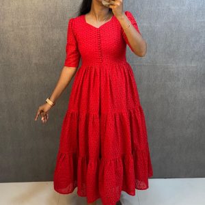 Hakoba 3 layer midi gown