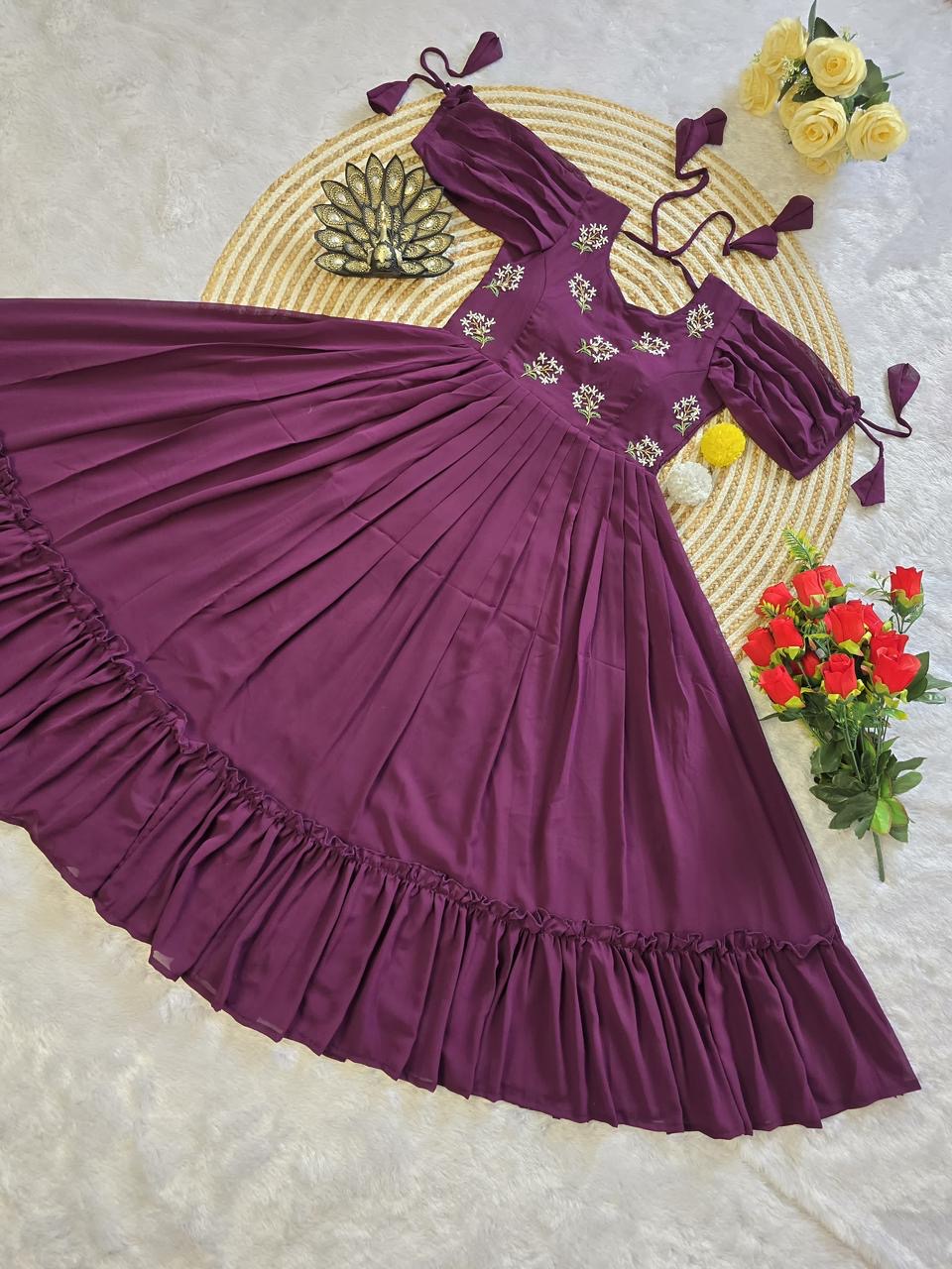 Designer fux georgette midi - Image 9