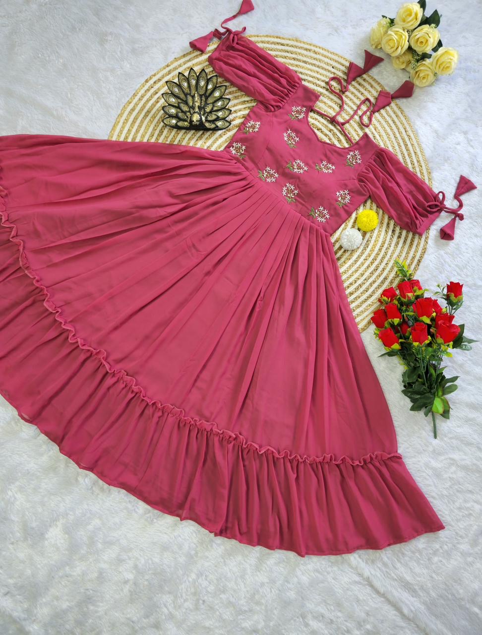 Designer fux georgette midi - Image 8