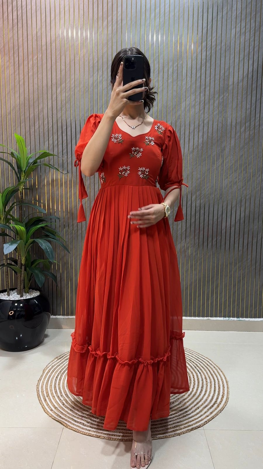 Designer fux georgette midi - Image 6