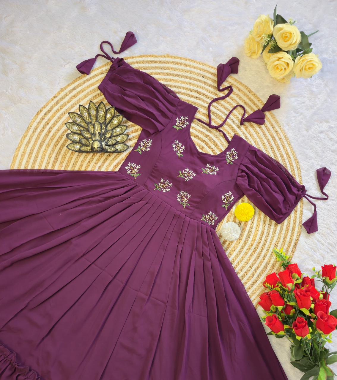 Designer fux georgette midi - Image 16