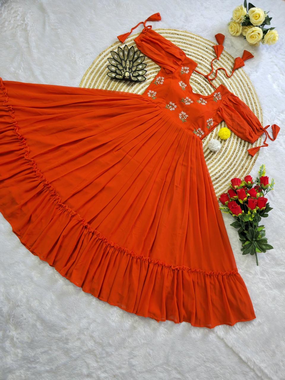 Designer fux georgette midi - Image 10