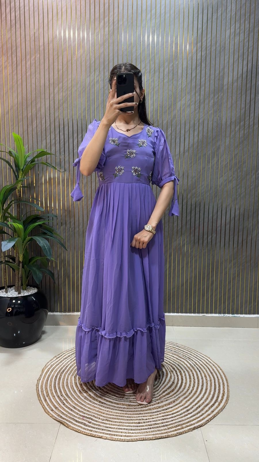 Designer fux georgette midi - Image 3