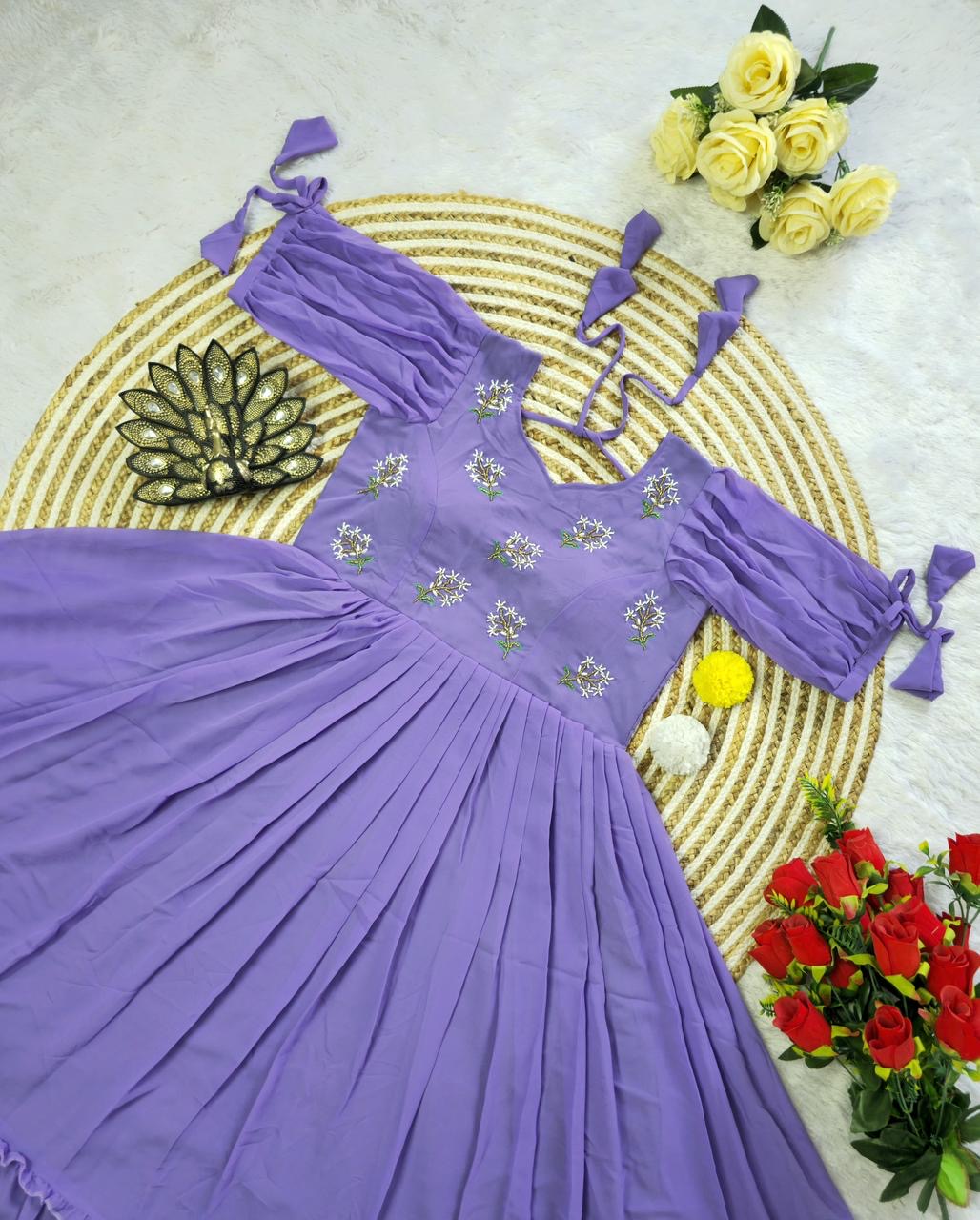 Designer fux georgette midi - Image 14