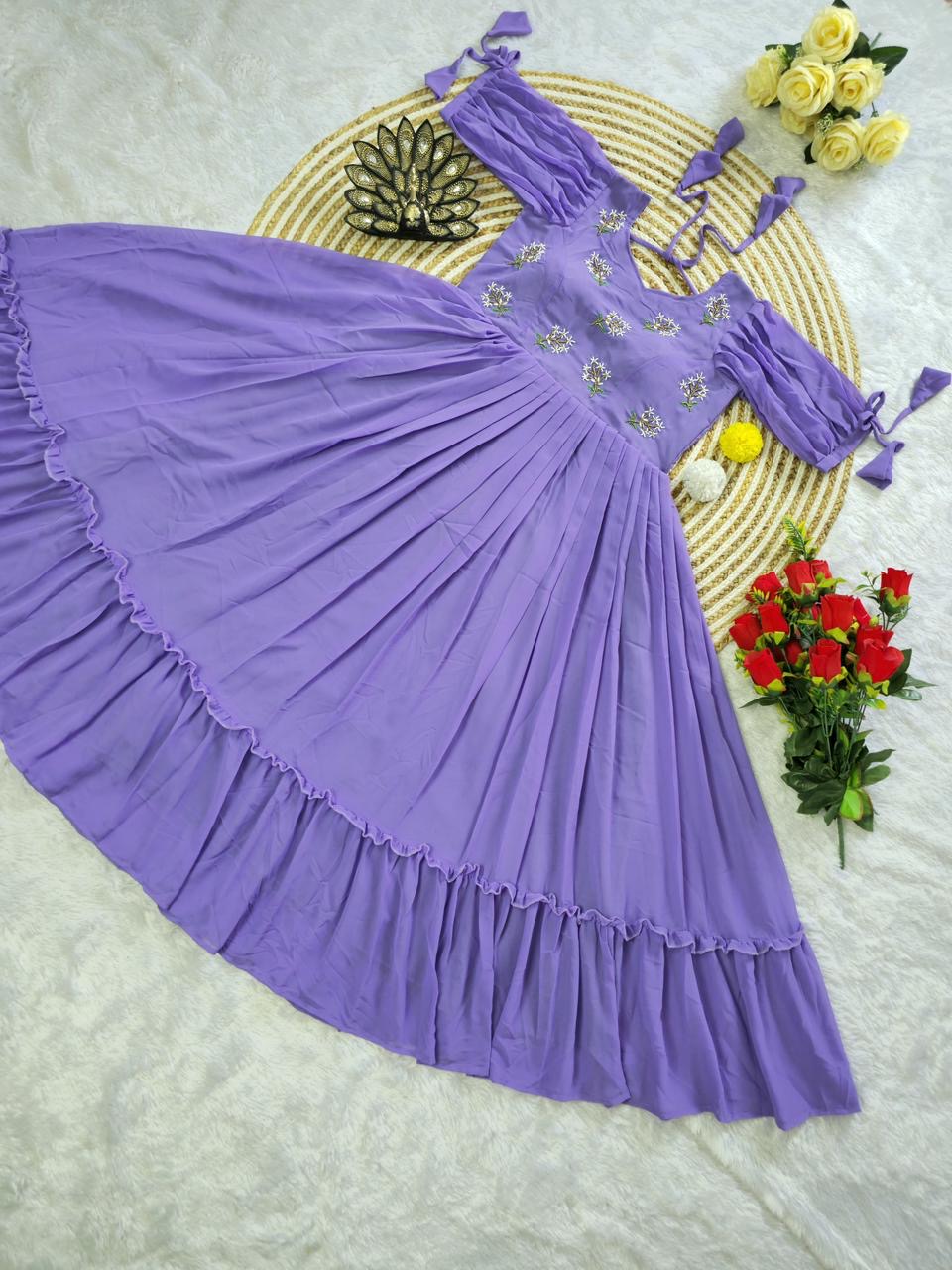 Designer fux georgette midi - Image 11