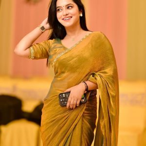 Space silk handwork saree