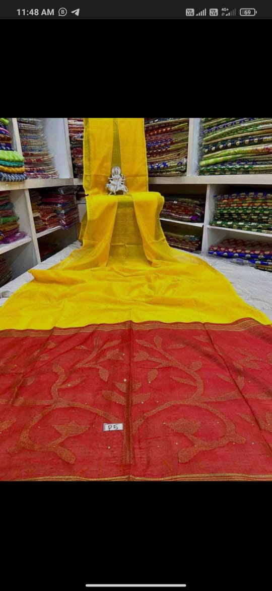 Cotton Silk Sequence Handloom Saree - Image 5