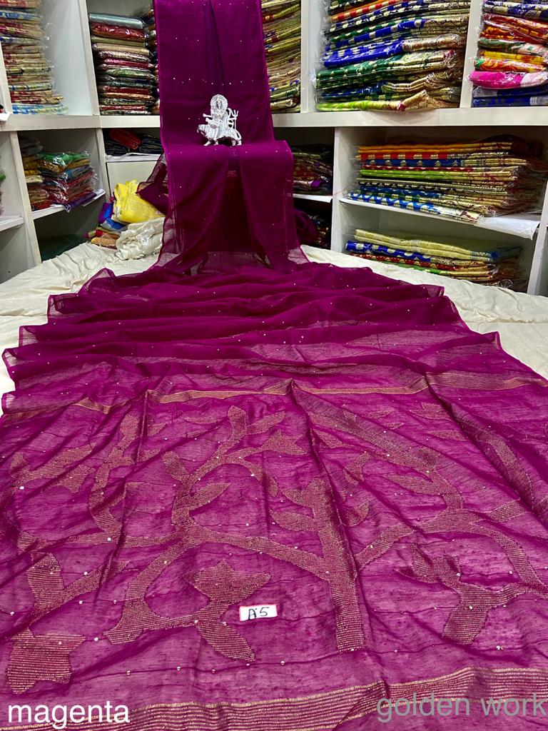 Cotton Silk Sequence Handloom Saree - Image 29