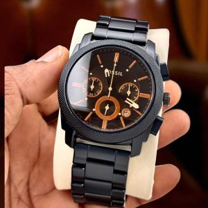 Fosisil Machine Chronograph Analog Black Dial Men's Watch