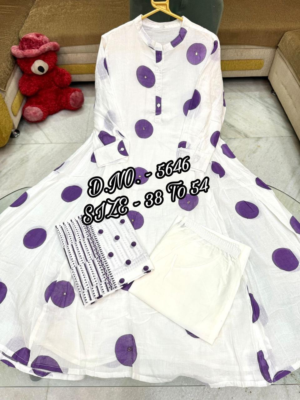 Mulmul Long Kurti Set - Image 5