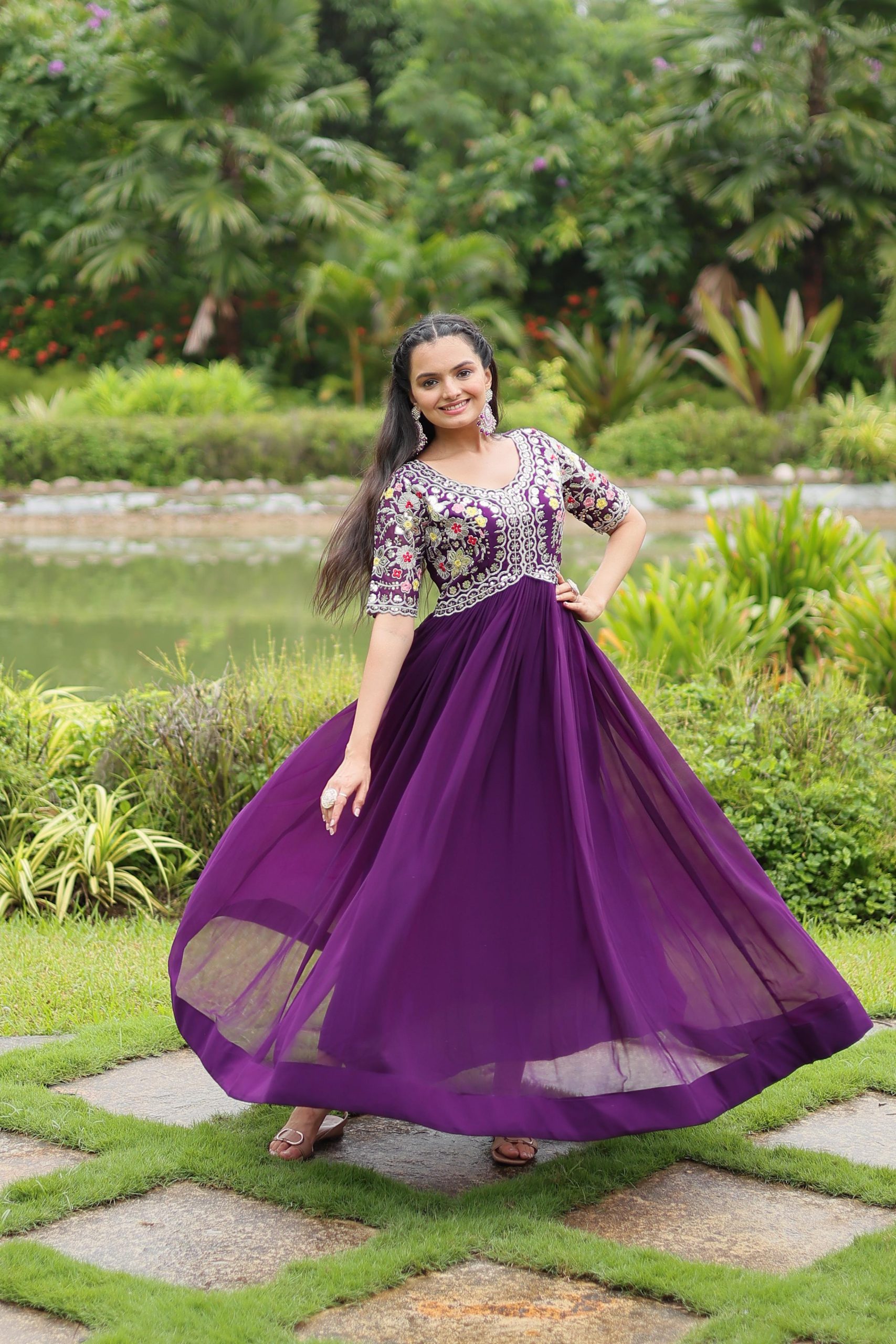 Designer Readymade Gown - Image 4
