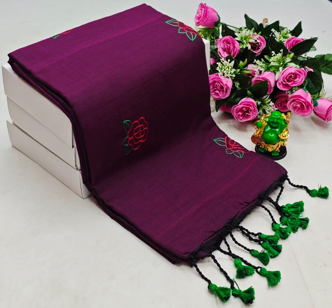 Embroidery workSaree - Image 9