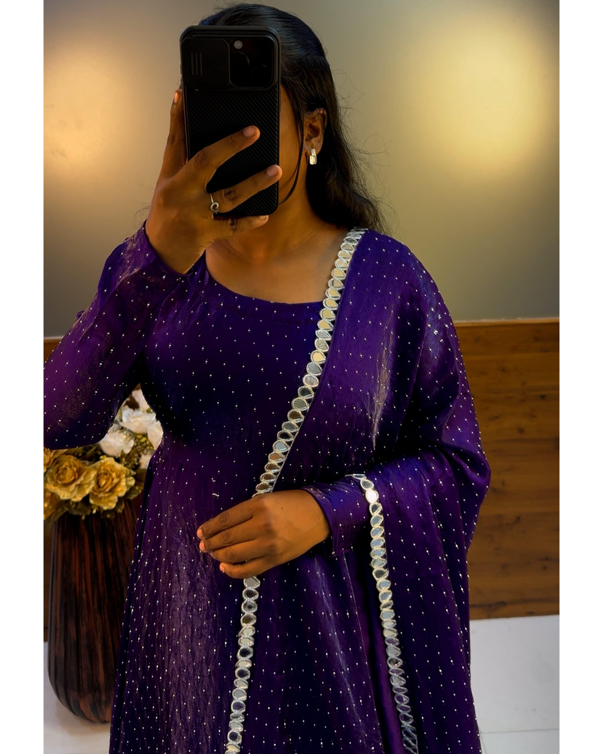 space silk with diamond work gown - Image 3