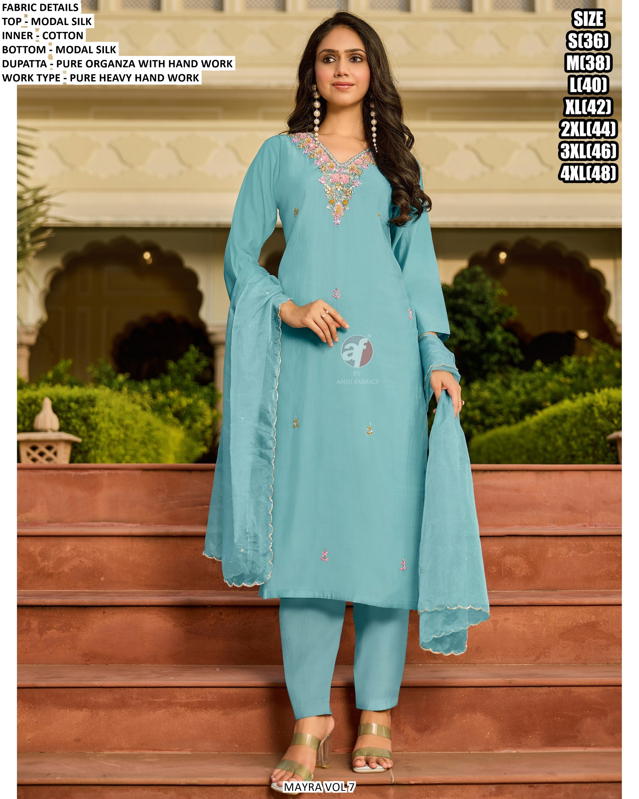 Designed Kurti, Pant, and Dupatta Set - Image 6