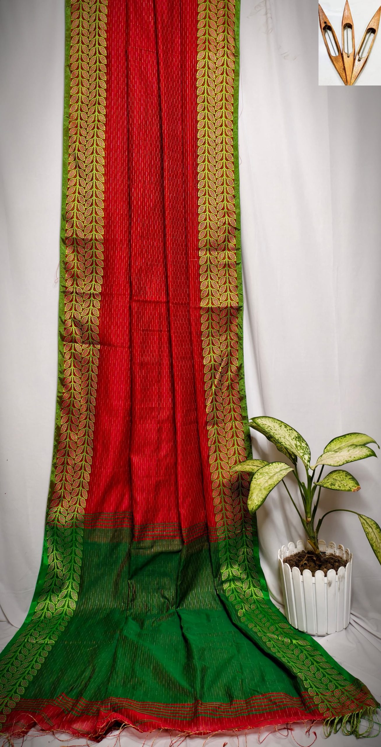 Soft Cotton Silk Handloom Saree - Image 46