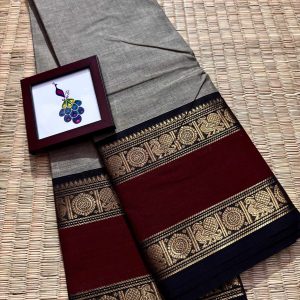 Premium Rettaipettu Border Kanchi Cotton Saree