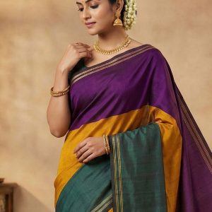 Pure Bamboo Silk Muppagam Saree