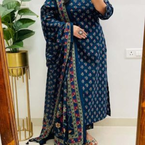 Rich Azrak Print Cotton Suit