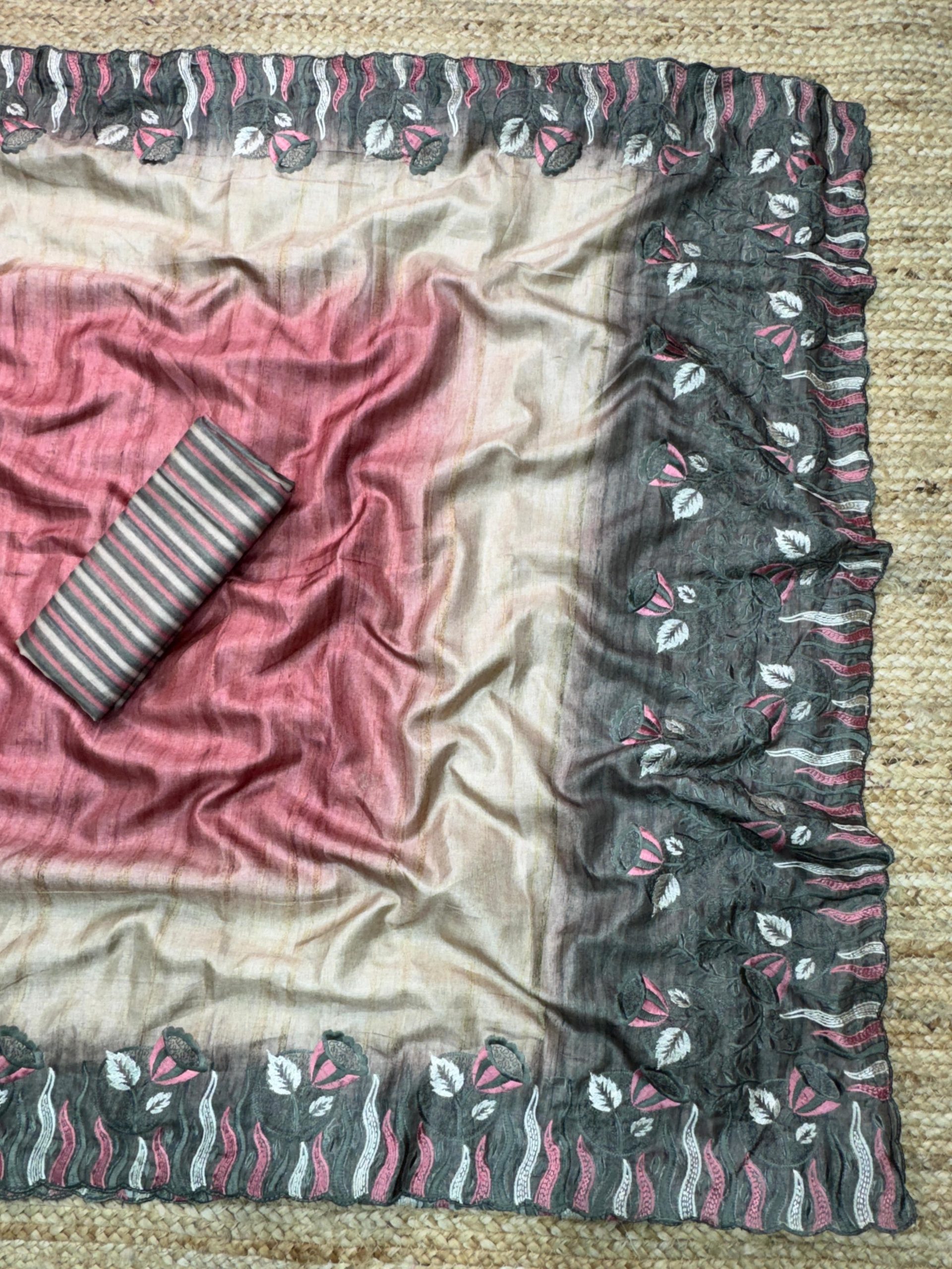 Suhani design tusser silk digital print saree - Image 7