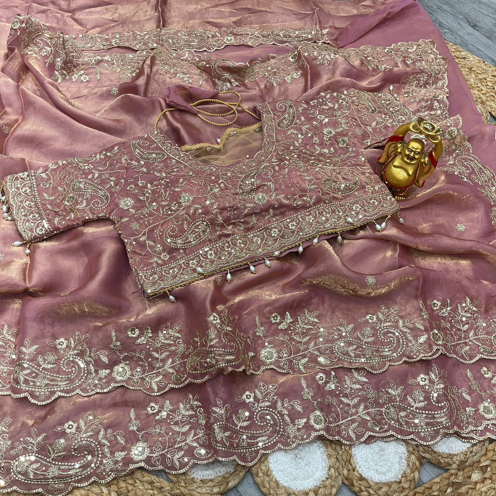 Royal Mango Zari Space Silk Saree - Image 12