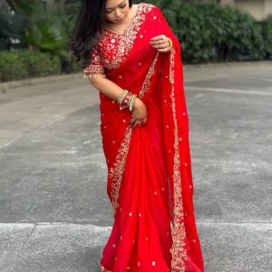 Royal Mango Zari Space Silk Saree