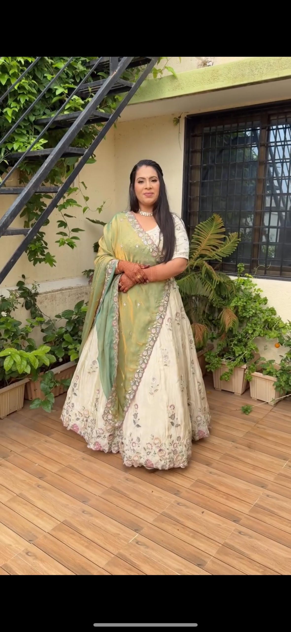 Tapi Creation Festival Embroidered Chinon Lehenga Choli Set