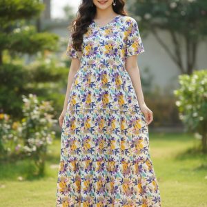 2078 WHITE LEAF GOWN