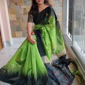Cotton Silk 3D Ikkath Handloom Saree