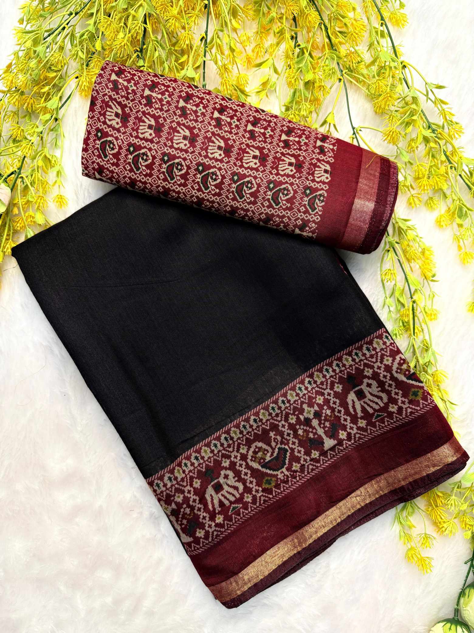 Mul Mul Kalamkari Cotton Silk Saree - Image 4