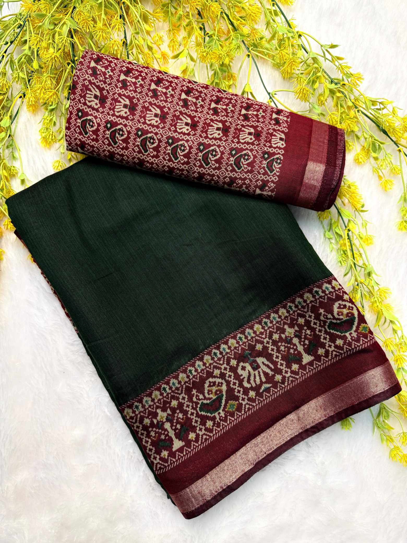 Mul Mul Kalamkari Cotton Silk Saree - Image 5