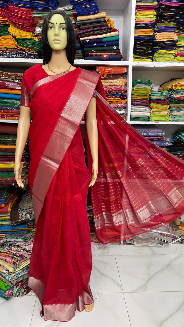 Pure Pattu Mangalagiri Handloom Saree - Image 14