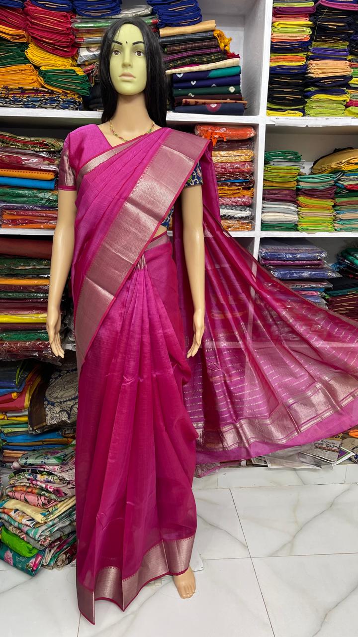 Pure Pattu Mangalagiri Handloom Saree - Image 18