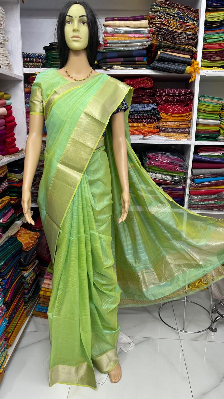 Pure Pattu Mangalagiri Handloom Saree - Image 8