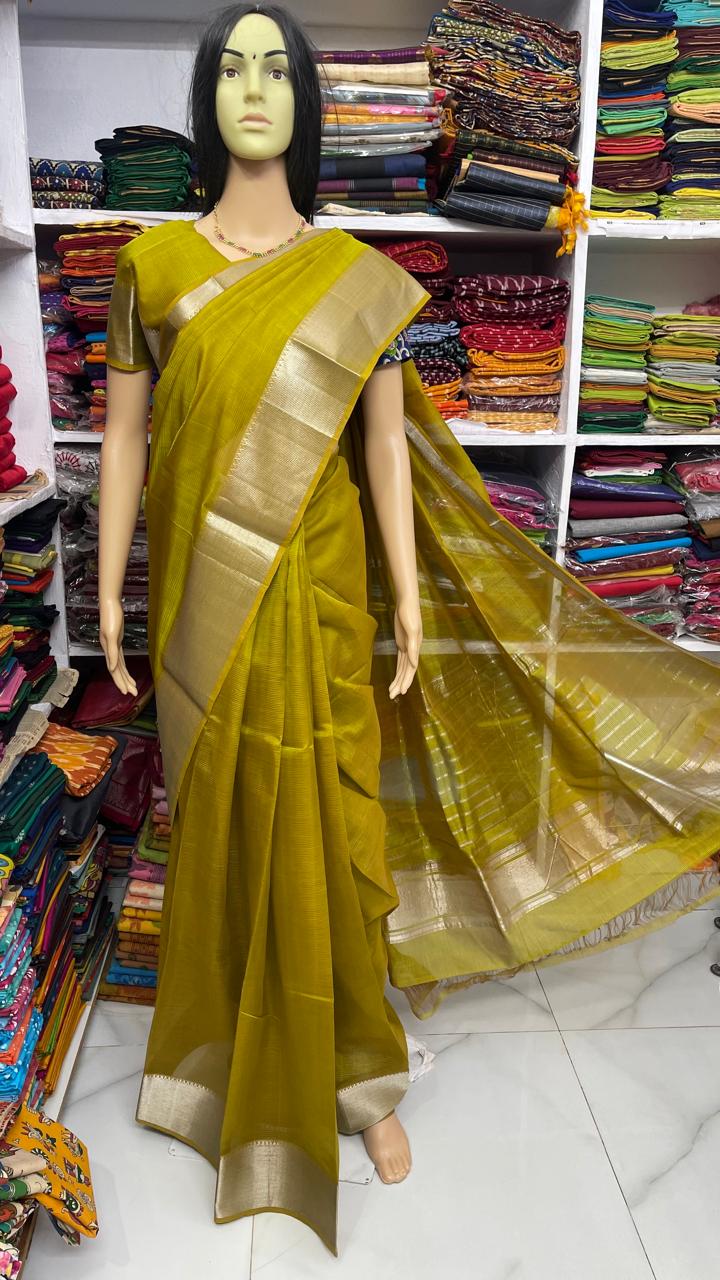 Pure Pattu Mangalagiri Handloom Saree - Image 22