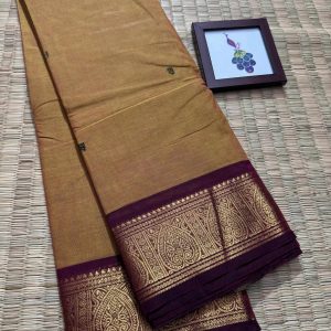 Handwoven KCB23 Elegant Butta Border Saree