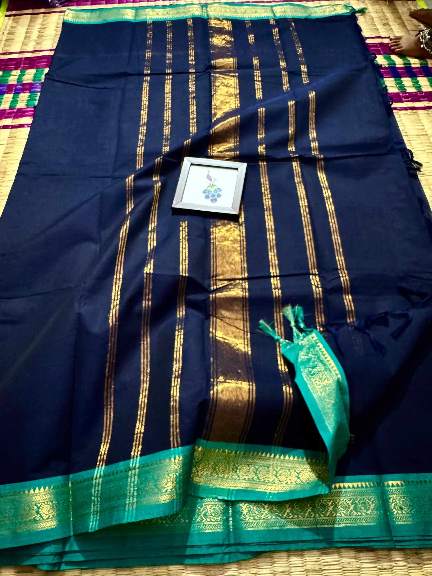 Exclusive Small Border Kanchi Cotton Saree - Image 13