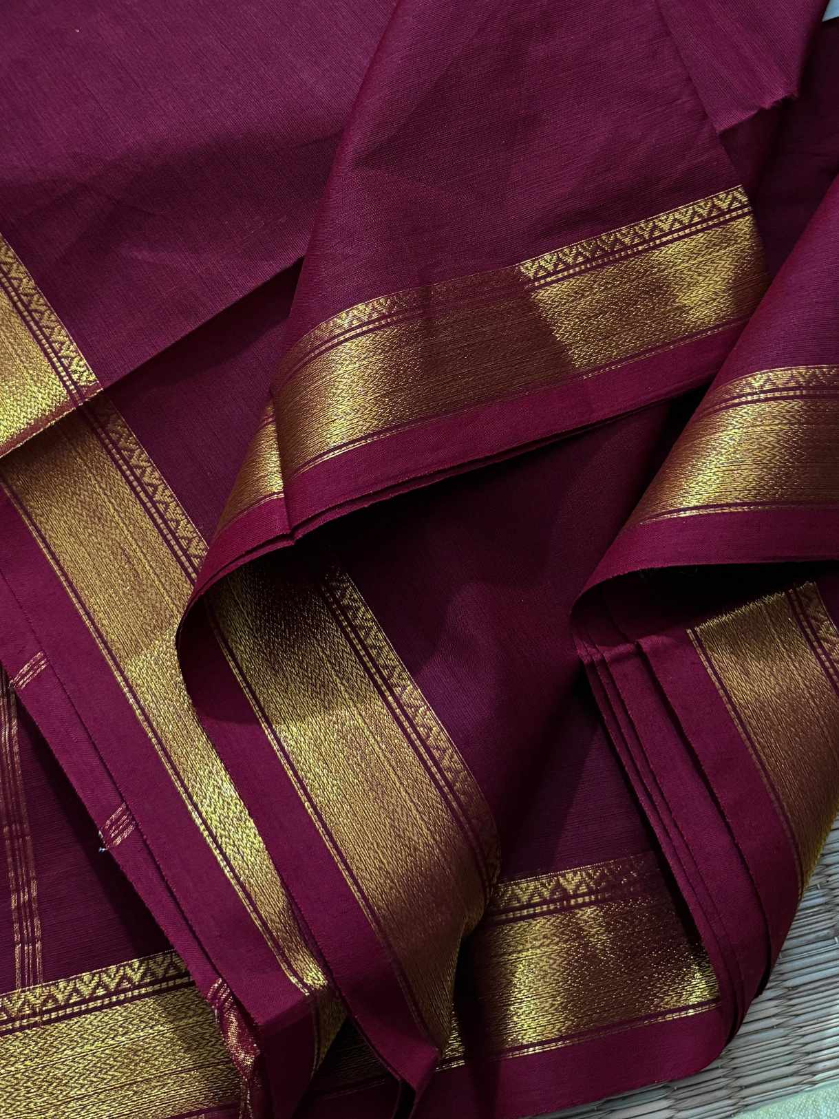 Exclusive Small Border Kanchi Cotton Saree - Image 12