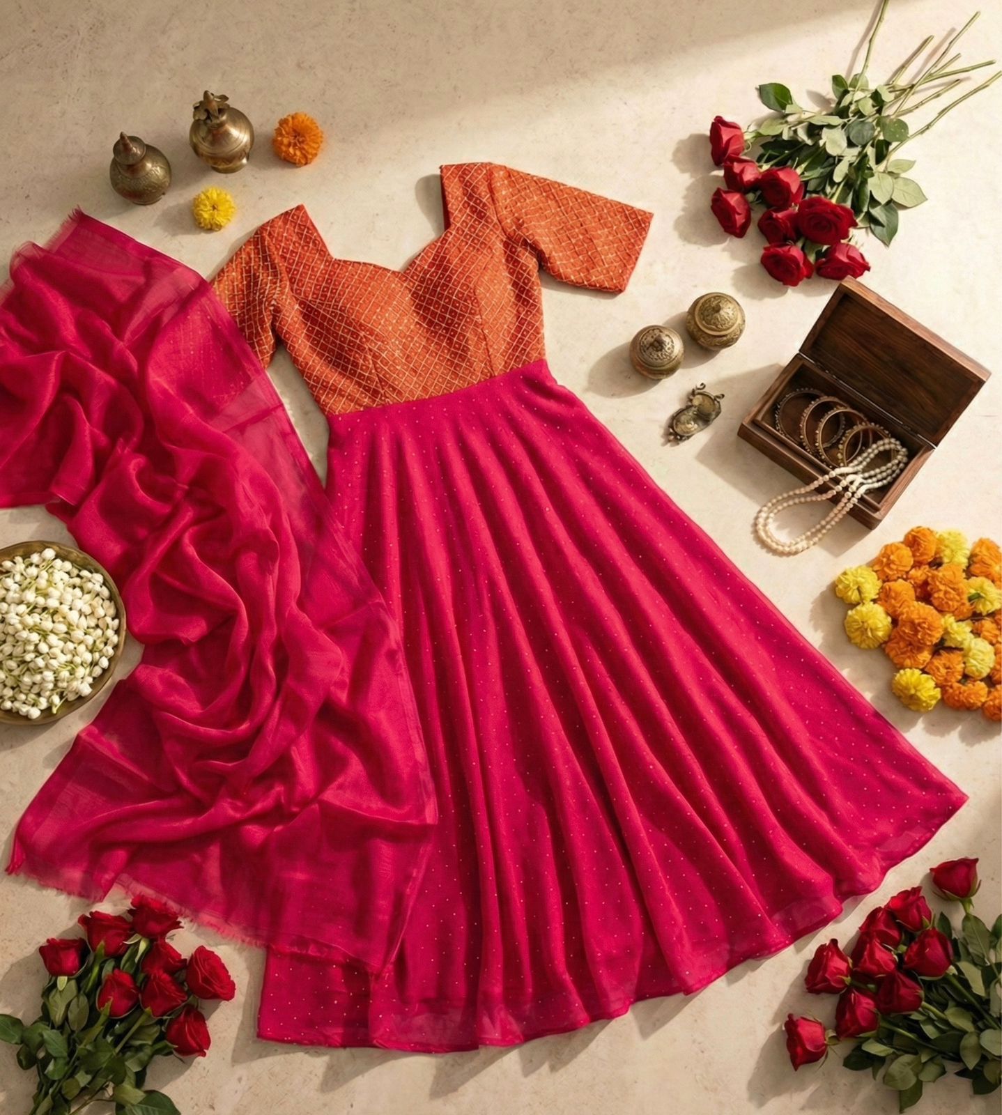 DIVA Sparkle Space Silk Anarkali Set - Image 8