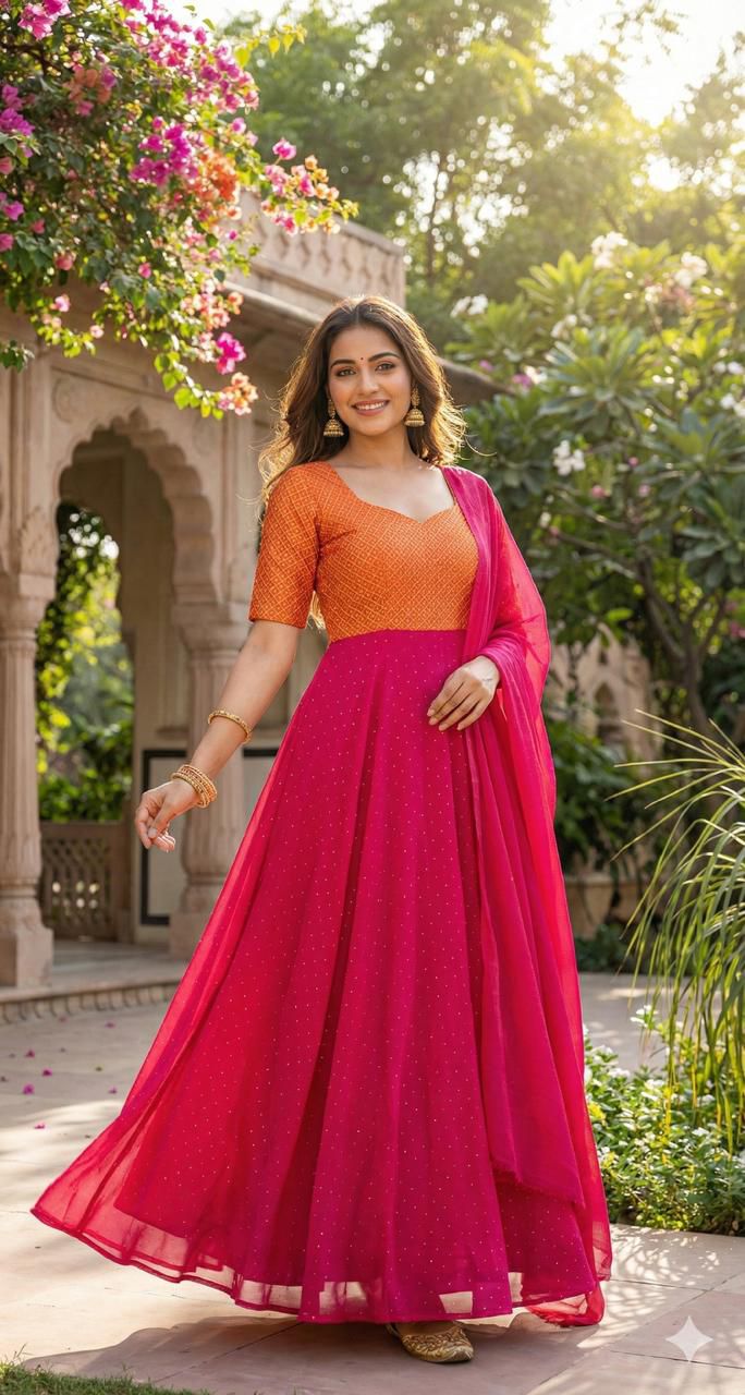 DIVA Sparkle Space Silk Anarkali Set - Image 6