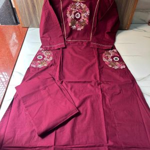 Royal Dhabu Cotton Embroidered Co-Ord Set