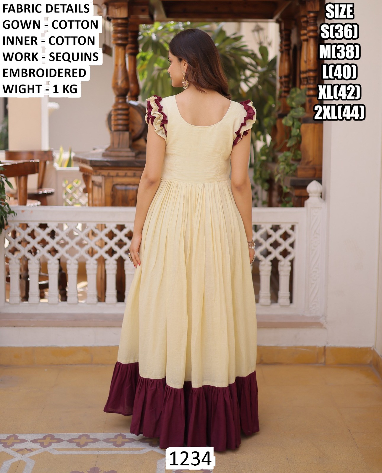 Zariya 1234 Festive One-Piece Ensemble - Image 2