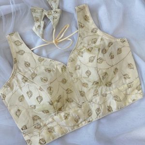 Cosmos Royale Beaded Silk Blouse