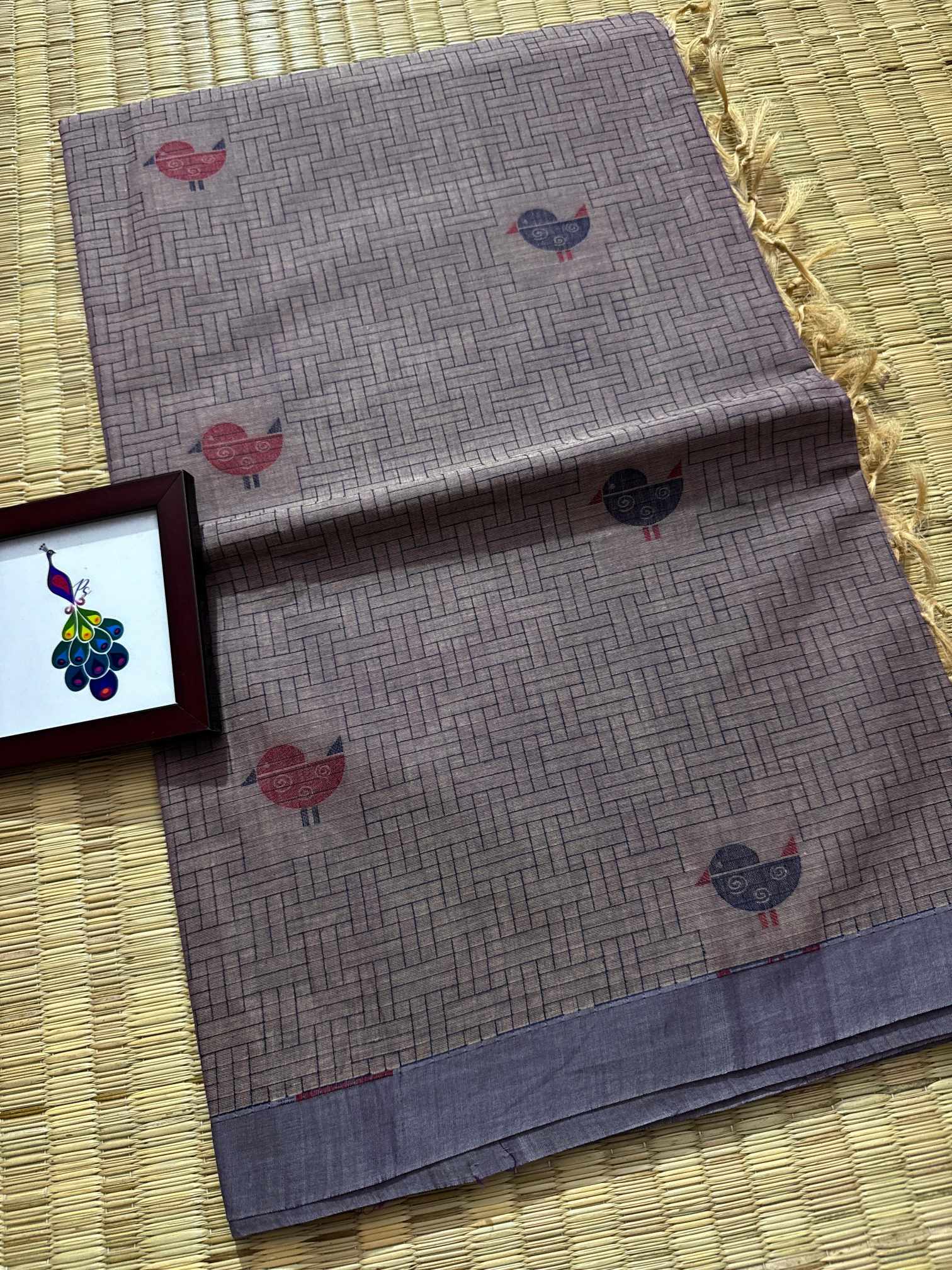 New Year Sparrow Butta Rich Cotton Saree - Image 17
