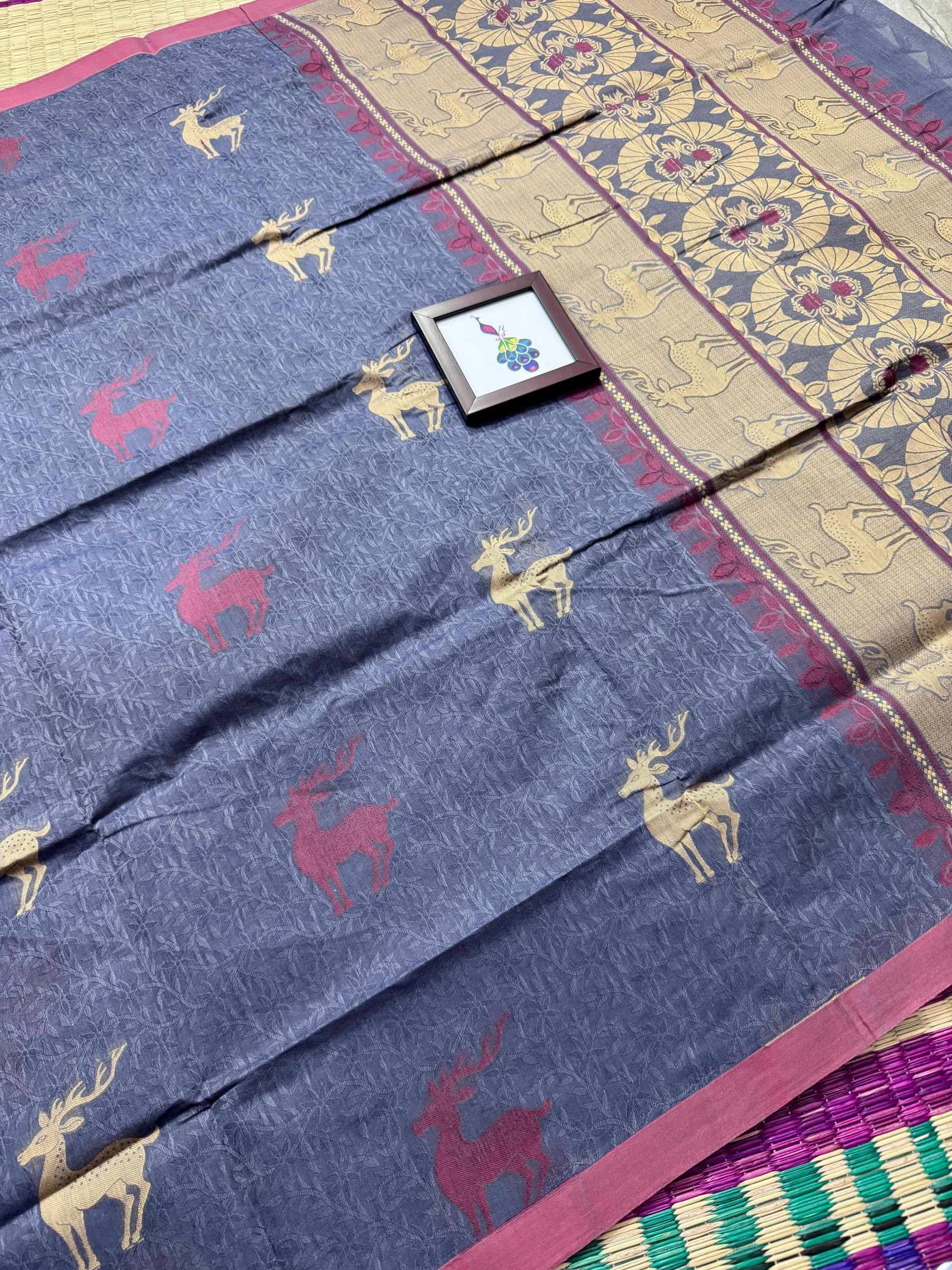 New Year Sparrow Butta Rich Cotton Saree - Image 16