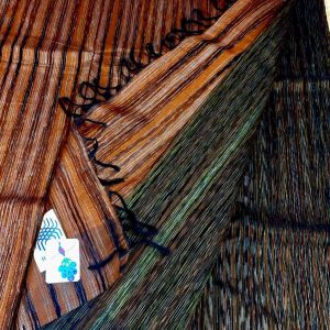 Peacock Contrast Pallu Mercerised Ikkat Saree