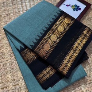Soft Elegance 100-Count Pure Cotton Saree with Thread Border