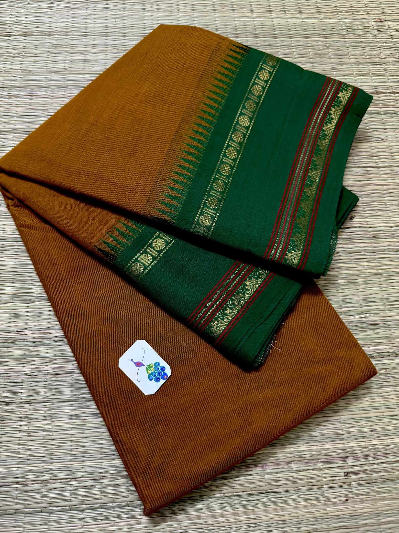 Rettaipettu Border Pure Kanchi Cotton Saree - Image 3