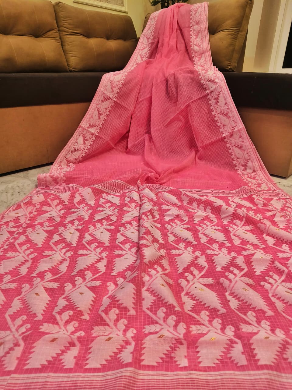 Premium Kota Soft Jamdani Check Saree